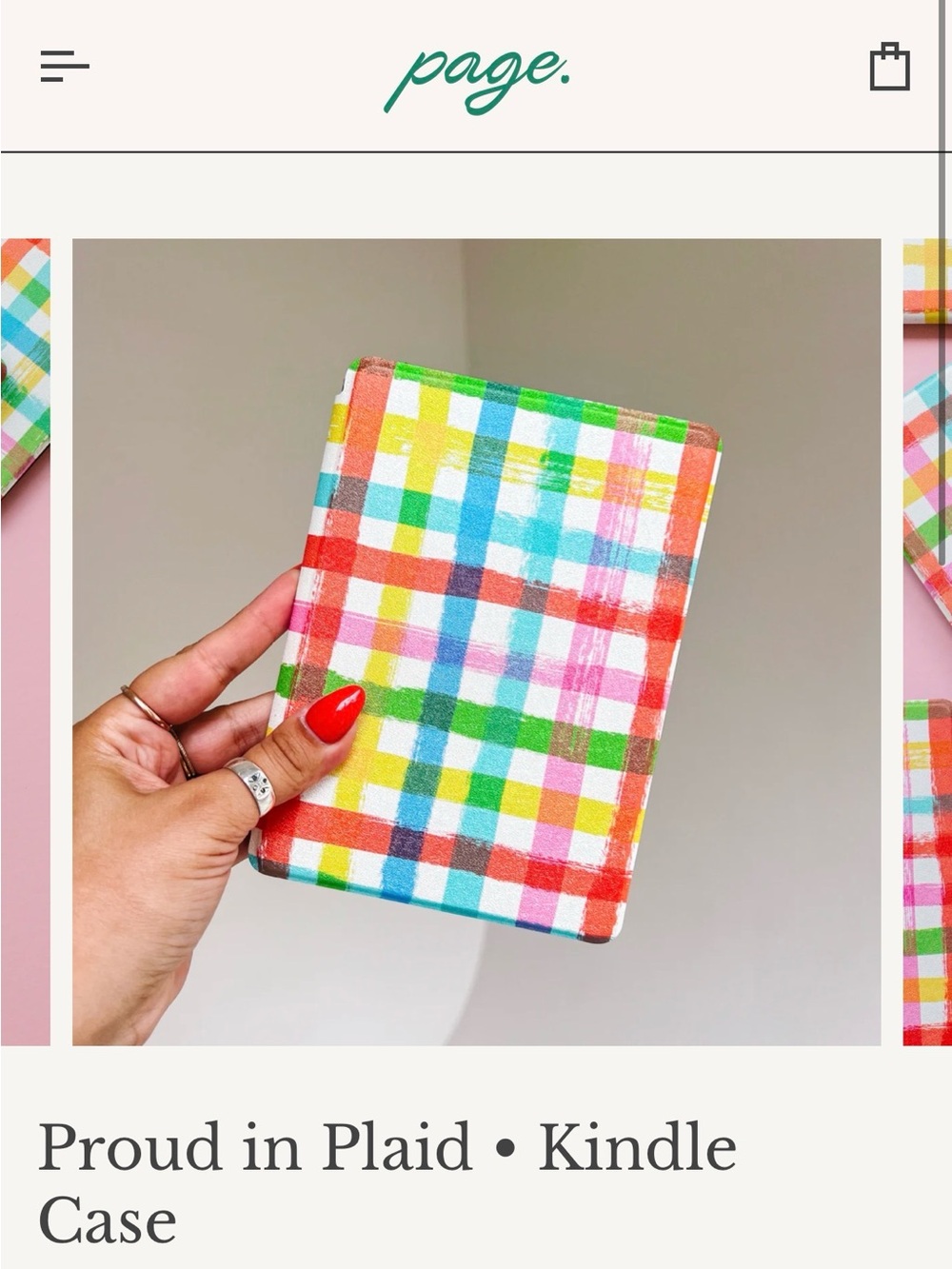 Plaid Multi-Color - Kindle 11th Generation Case